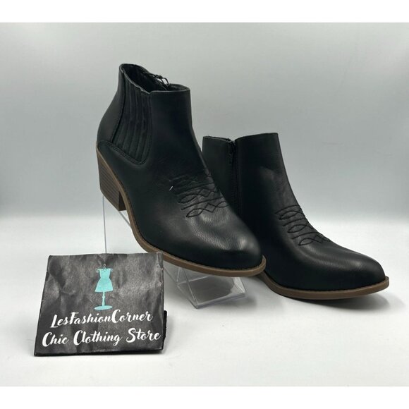 NWT Frye & Co. Women's Black Faux Leather Jude Ankle Booties Size 9.5 3248 - Picture 4 of 16